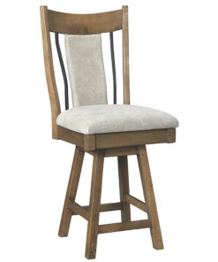 Eagle 24" Swivel Barchair With Wrought Iron