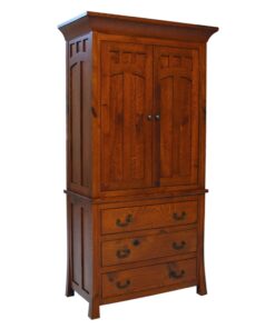 Bridgeport Mission 3 Drawer Armoire
