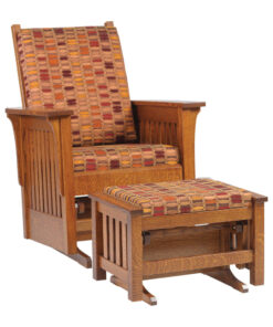 Mission Glider And Ottoman