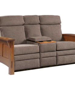 Country Shaker Center Console Recliner Love Seat