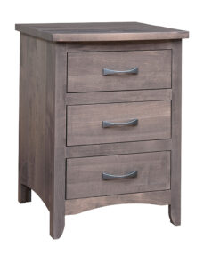 Roxbury Rustic Smooth 3 Drawer Nightstand
