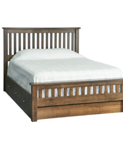 Classic Shaker Slat Bed with Storage Rails