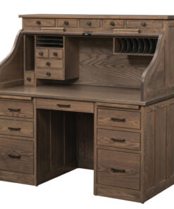 56" Traditional Computer Rolltop Desk