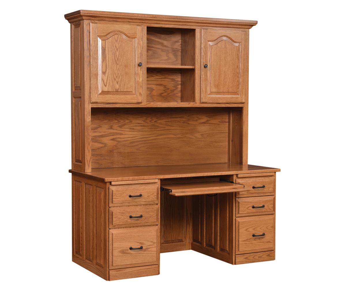 PWC-3062FTTWH-Flat-Top-62-Computer-Desk-with-Hutch