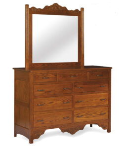 Amish Country Carved Dresser