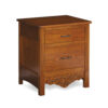 Amish Country Carved Nightstand
