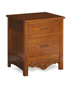 Amish Country Carved Nightstand
