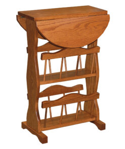 Double Magazine Rack with Drop Leaf