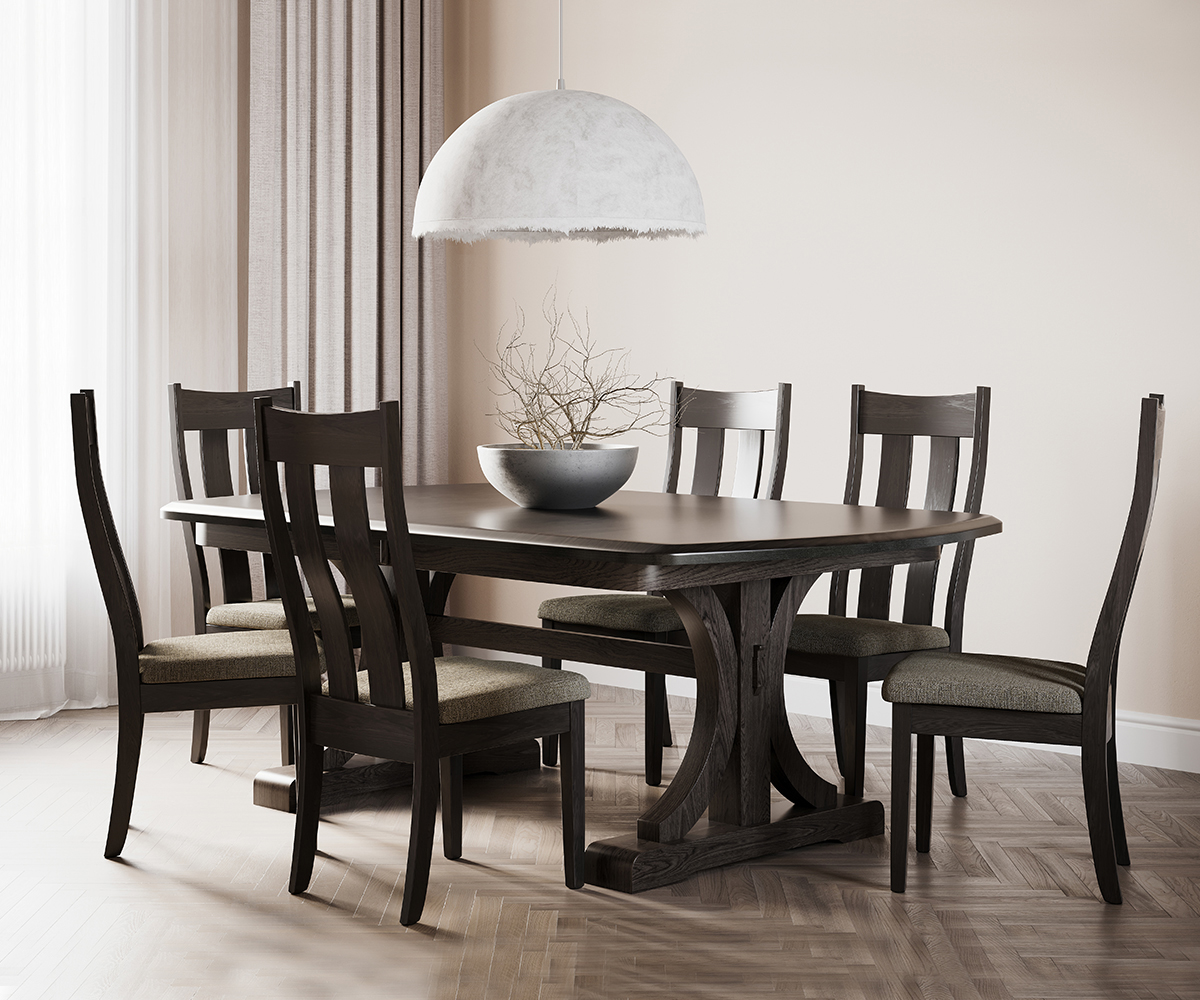 BWW-Grady Double Pedestal Table and Albany Chairs