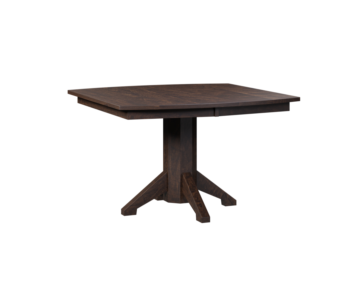 Shaker-Single-Pedestal-Table-Solid-Top-Brown-Maple-FC-Briar-Brown-Maple-FC-Briar