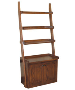 4-Tier Ladder Shelf with Cabinet