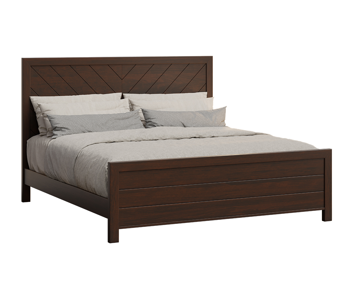 Genuine Oak Designs-Herrington-Bed-Sap Cherry-OCS-Rich Tobacco