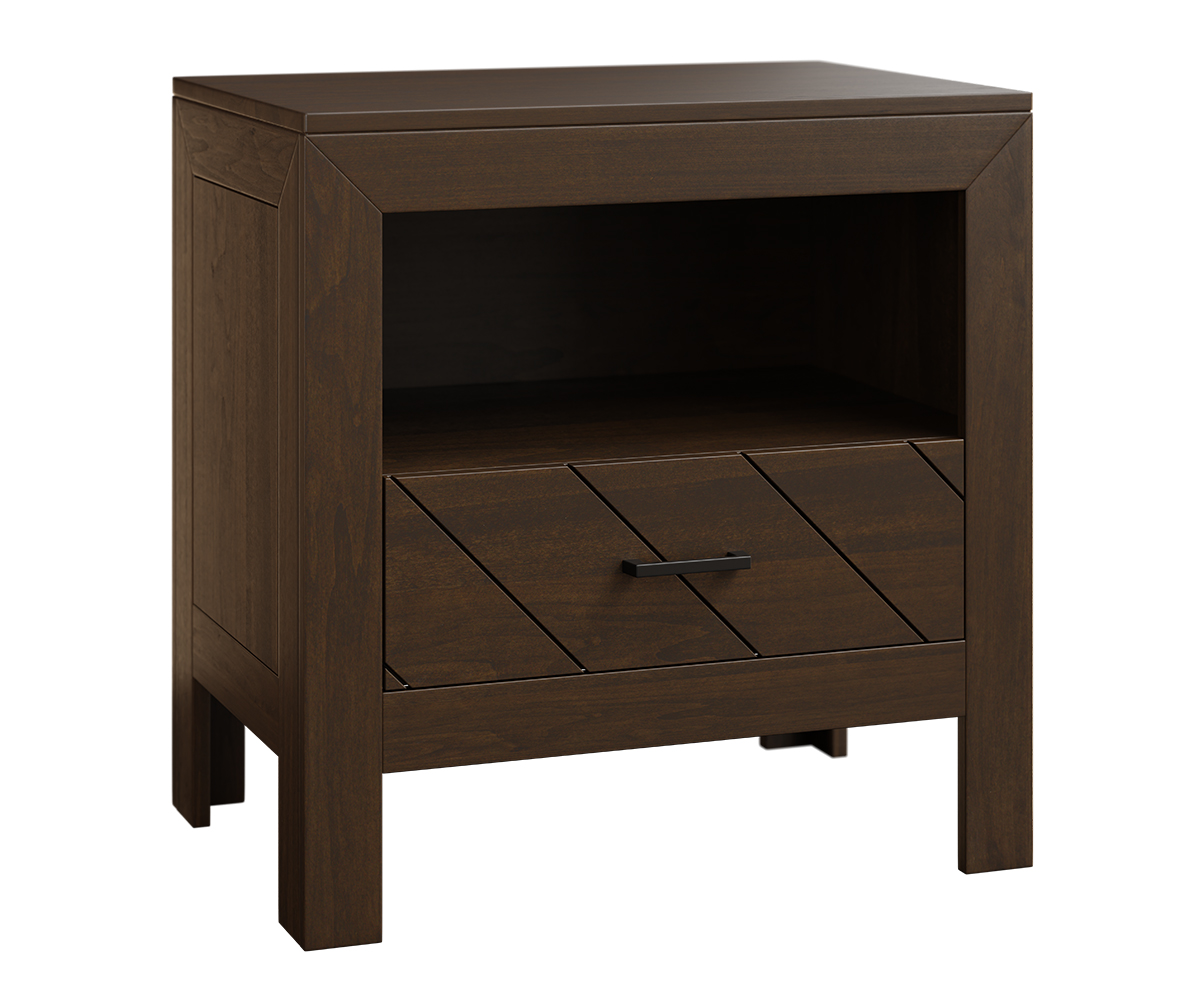 Genuine Oak Designs-Herrington-Nightstand-Brown Maple-OCS-Coco