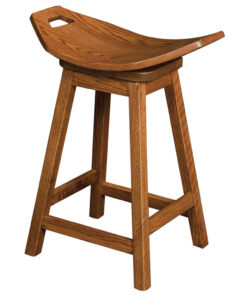 24" Mission Swivel Saddle Bar Stool