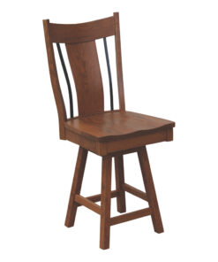 Eagle 24" Swivel Bar Chair With Wrought Iron