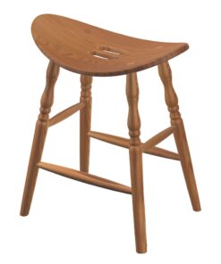 24" Stationary Saddle Bar Stool