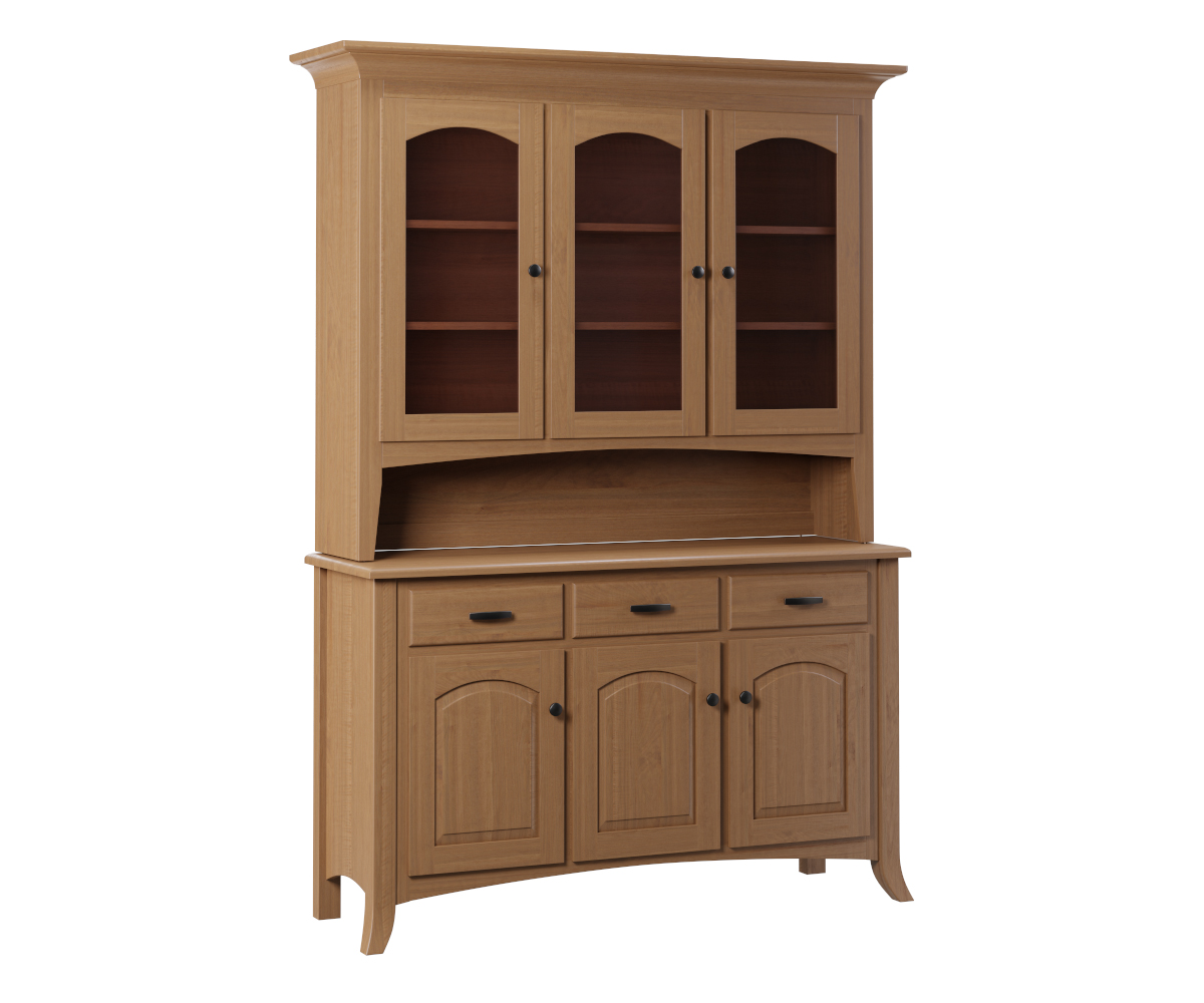 __0008_Galveston-GAB3-3 Door Buffet & Hutch-Brown Maple-OCS-104-Seely