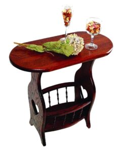 Oval Top Magazine Rack with Hearts