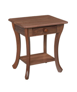 Curved Leg End Table with Drawer