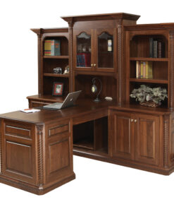 Lexington Partner Desk and 3 Piece Hutch