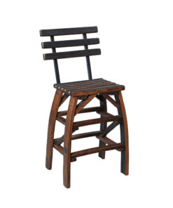 Deluxe Whiskey Barrel Barstool