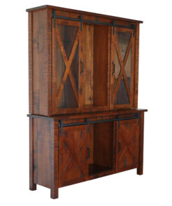 Sliding Barn Floor 3 Door Hutch
