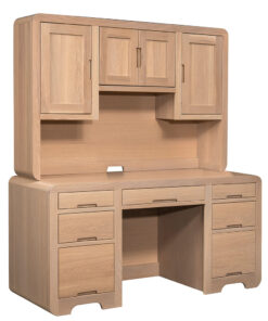 Europa Double Pedestal Desk With Hutch