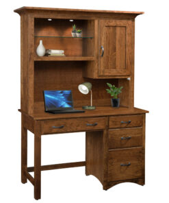 Shaker Single Pedestal Desk with Hutch