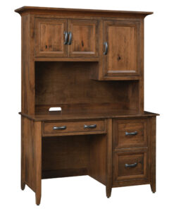 Ventura Single Pedestal Desk With Hutch