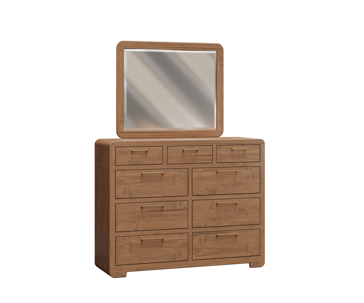 Europa-High-Dresser-With-Mirror-Brown-Maple-OCS-133-Tundra