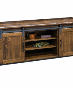 Hand Hewn TV Stand with Sliding Door - 70"W