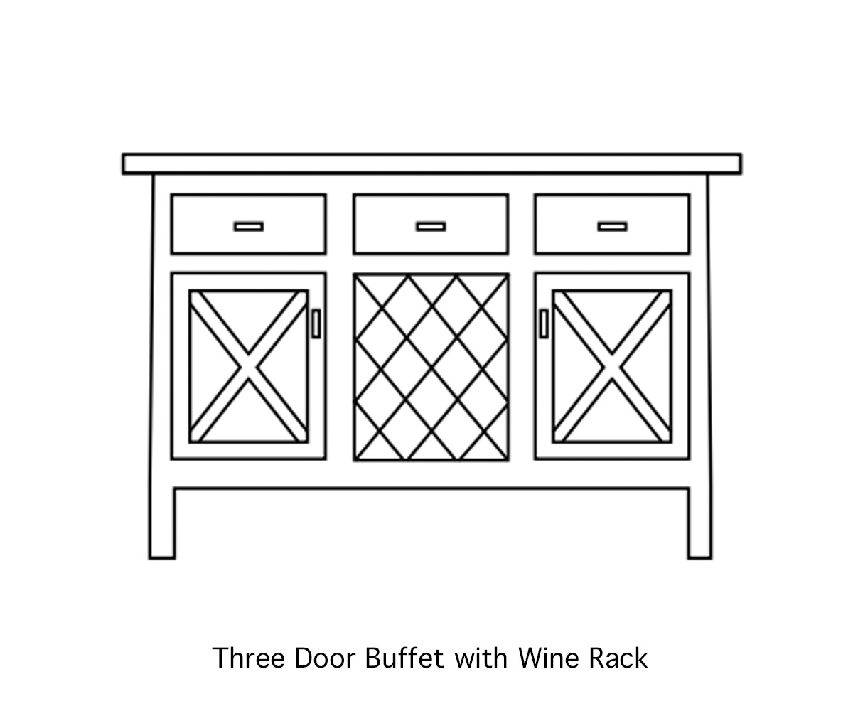 HTS-X-base-Hutch-drawing-3dr-winerack-buffet