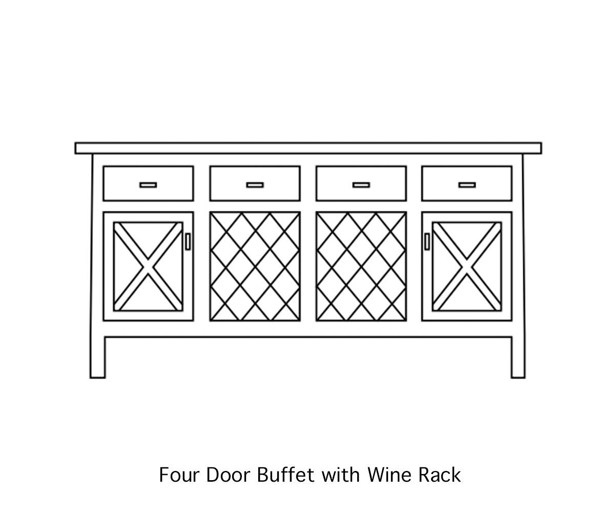 HTS-X-base-Hutch-drawing-4dr-winerack-buffet