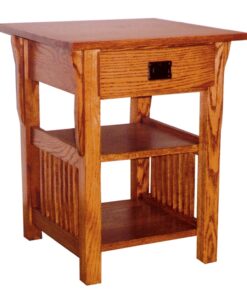 Prairie Mission Lamp Table With Drawer