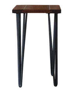 Seneca Chairside Table With Iron Base