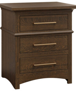 Old World  3 Drawer Nightstand