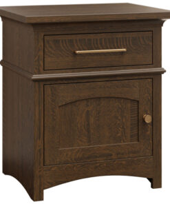 Old World 1 Door 1 Drawer Nightstand