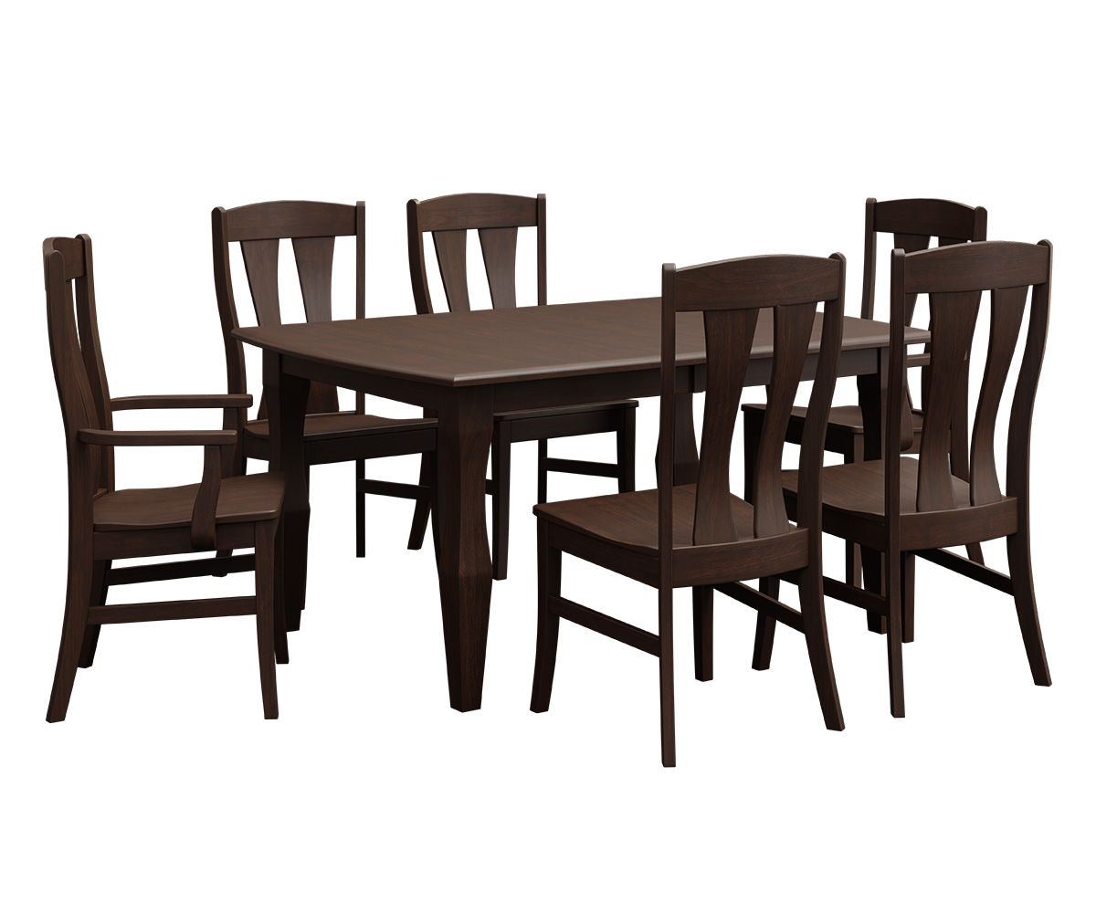 Kountry Knob Tables-Enco-Asher-Group Setting-Brown Maple-OCS-Rich Tobacco