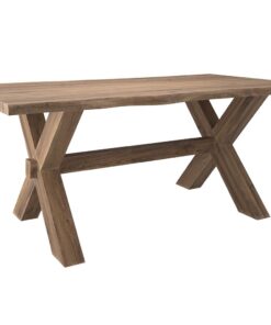 Live Edge #405 Wooden X Base Table