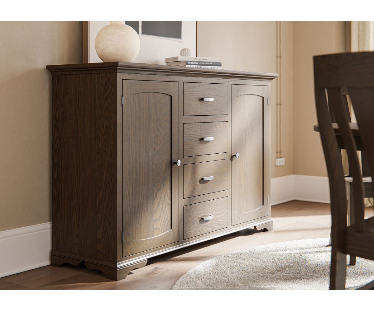 Oak Harbor-Collection-Room Setting-Sideboard-Oak-OCS-118-Antique Slate