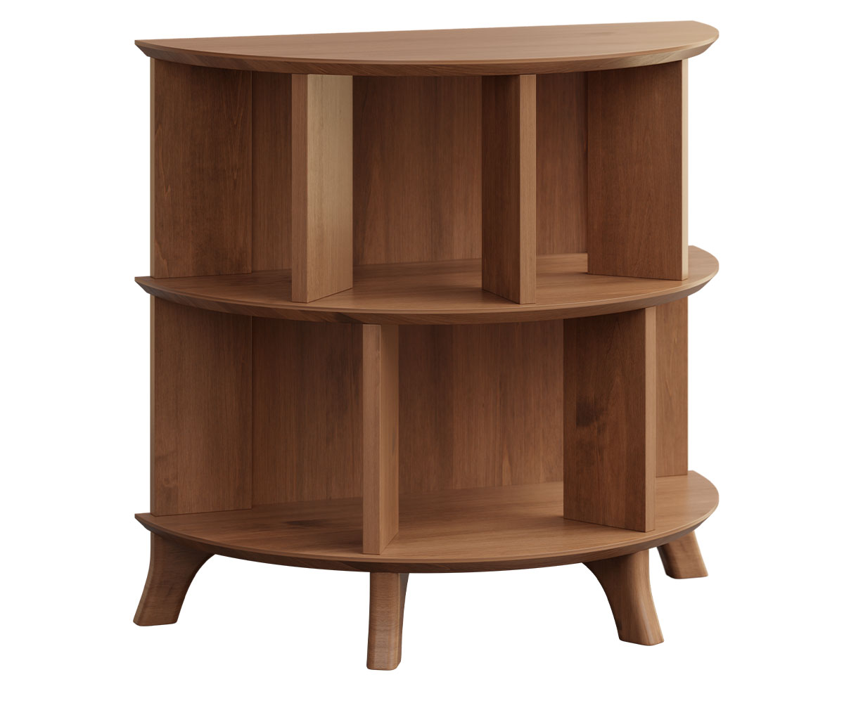 Black Horse Furniture-Nora-34in Bookshelf-Brown Maple-FC-Almond-NRBS-34