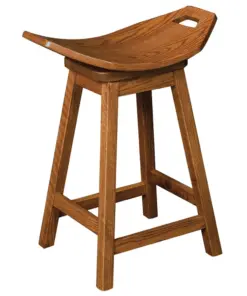 24" Mission Swivel Saddle Bar Stool