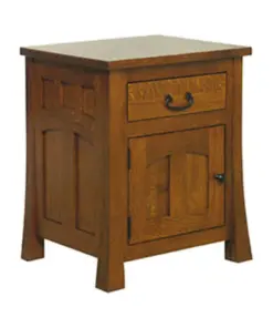 Bridgeport Mission 1 Drawer 1 Door Nightstand