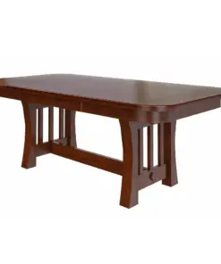 Curved Mission Double Pedestal Table